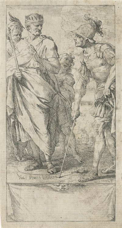 Popilius Laenas tekent een cirkel od Jan Miel