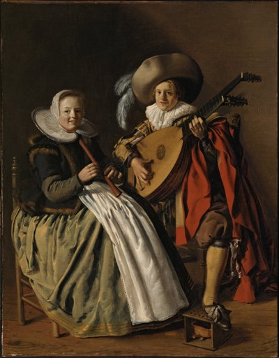 Duet, asi 1629 (olej na plátně) od Jan Miense Molenaer