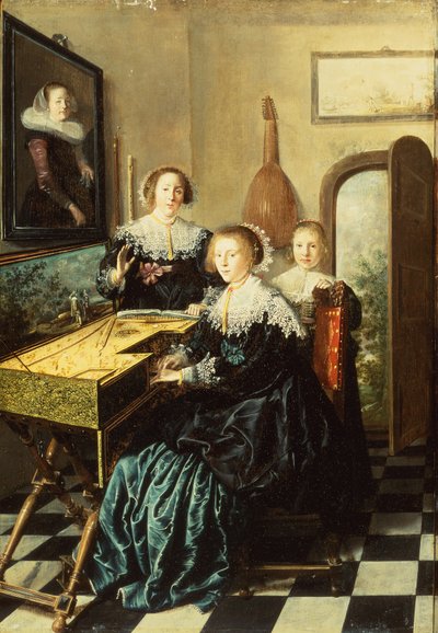 Tři ženy u panny od Jan Miense Molenaer