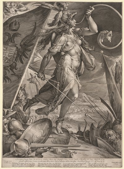 Bellona vedla armády císaře proti Turkům, 1600. od Jan Muller