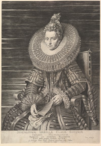 Portrét Isabelly Clara Eugenia, guvernérky jižního Nizozemska, 1615. od Jan Muller
