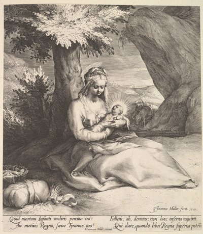 Odpočinek na letu do Egypta, ca. 1613. od Jan Muller