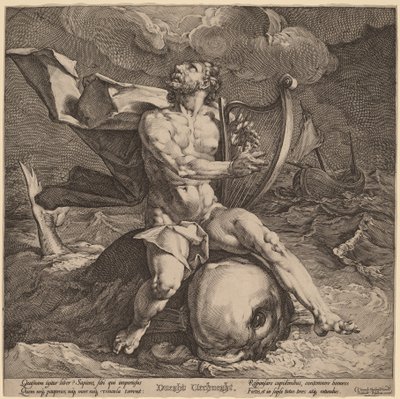 Arion na delfínovi od Jan Muller, after Cornelis Cornelisz van Haarlem