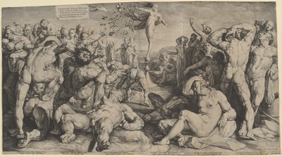 Fortune rozdává své dary od Jan Muller, after Cornelis Cornelisz van Haarlem