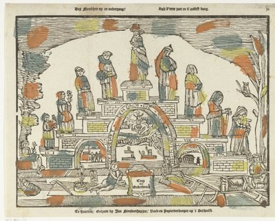 Schody stáří Des Menschen vzestup a pád / Je jeden sladký a druhý se bojí. (název na objektu) od Jan Nieuwenhuyzen