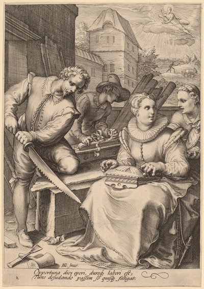 Jeden od Jan Pietersz Saenredam, after Hendrik Goltzius