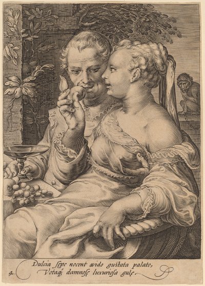 Chuť od Jan Pietersz Saenredam after Hendrik Goltzius