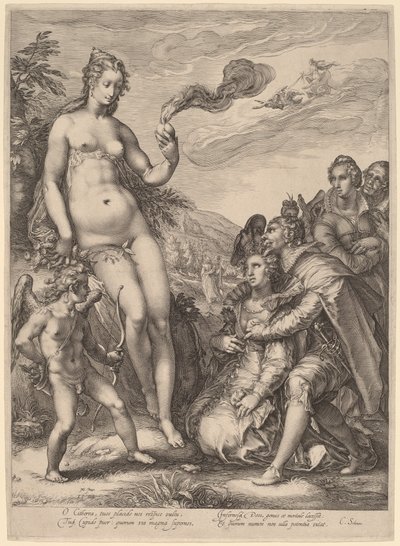 Kult Venuše od Jan Pietersz Saenredam, after Hendrik Goltzius