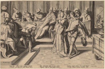 Salome Tanec před Herodem od Jan Pietersz Saenredam, after Karel van Mander I