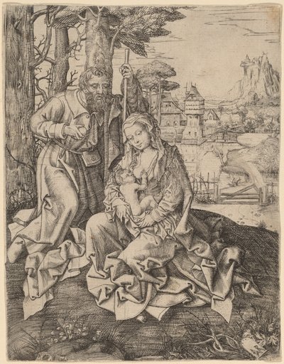 Svatá rodina v krajině od Jan Rombouts the Elder