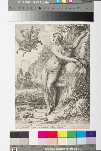 Andromeda, c.1609 (rytina) od Jan Saenredam