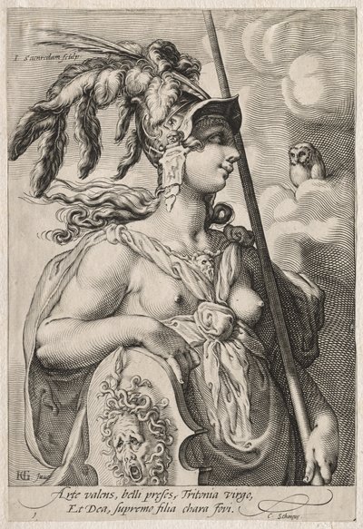 Tři bohyně, c. 1595. od Jan Saenredam