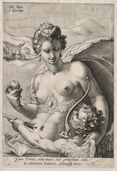 Venuše a Amor od Jan Saenredam