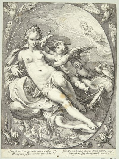Venuše a Amor od Jan Saenredam