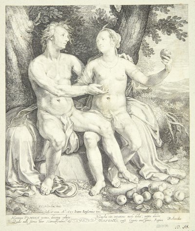 Vertumnus a Pomona od Jan Saenredam