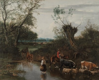 Rolníci přecházející potok, asi 1670 (olej na plátně) od Jan Siberechts