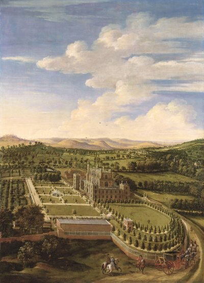 Wollaton Hall and Park, Nottingham, 1697 od Jan Siberechts