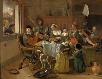 Šťastná rodina od Jan Havickszoon Steen