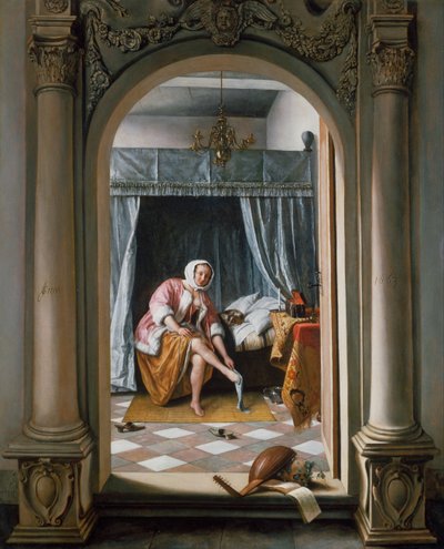 Žena na toaletě od Jan Steen