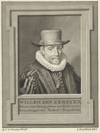 Portrét Viléma I., prince z Orange-Nassau od Jan Stolker