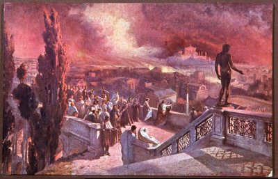 Incendie de Rome, Velký požár Říma (pohlednice) od Jan Styka