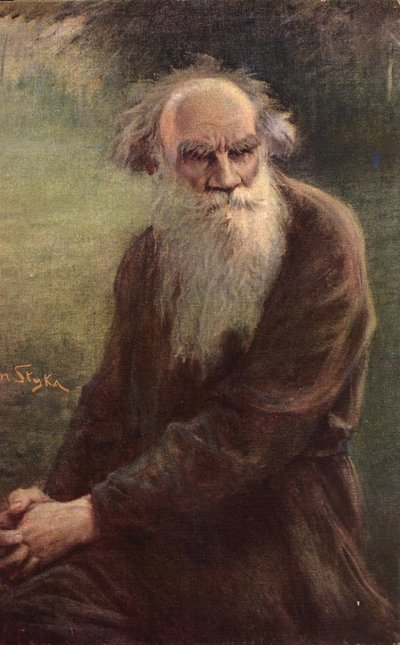 Portrét autora Lva N. Tolstého 1828-1910, 1910 od Jan Styka