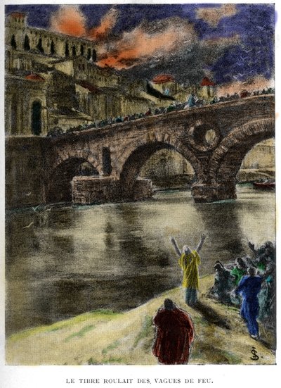 Tiber (Tevere) valil vlny ohně od Jan Styka