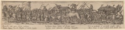 Armádní vlak a smrt od Jan Theodor de Bry after Erhard Schön
