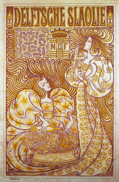Delftsche Salátový olej, Reklamní plakát na zálivku od Jan Toorop