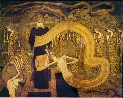Fatalite. Akvarel od Jan Theodore Toorop