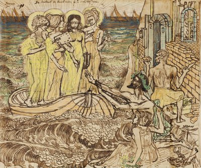 Příchod múz umění do architektury, 1890 od Jan Toorop