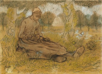 Mladá dívka na jaře, c. 1885-90 od Jan Toorop