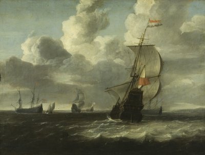 Přímořská krajina [Man of War Set Out], c. 1660 (olej na plátně) od Jan Theunisz. Blanckerhoff