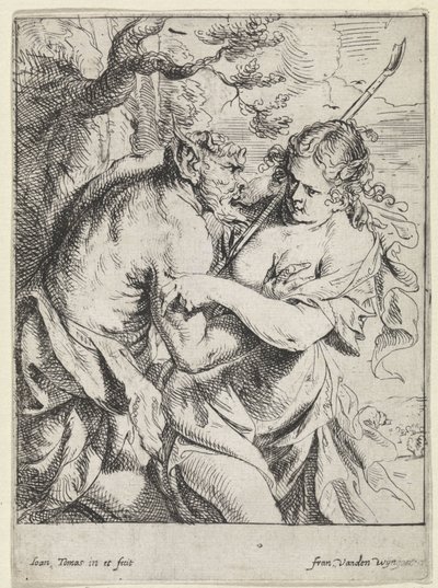Satyr a pastýřka od Jan Thomas