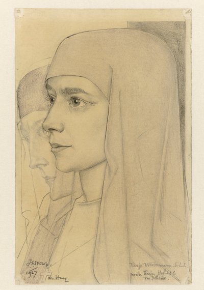 Portrét Treesje Westermannové, matky Thérèse Huf z Bethanië od Jan Toorop