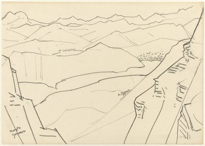 Náčrt horské krajiny Monte Generoso od Jan Toorop