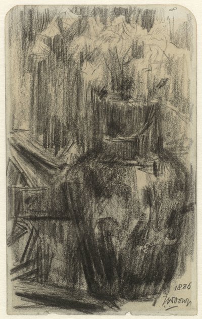 Váza s květinami v interiéru od Jan Toorop