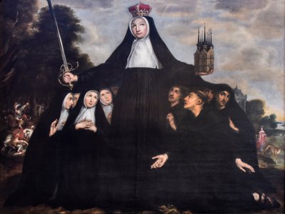 Jan Verhoeven (1642-1676 ) Svatá Begga jako patronka žebraček a žebráků Kostel Beguinage Mechelen 19-08-2023 od Jan Verhoeven