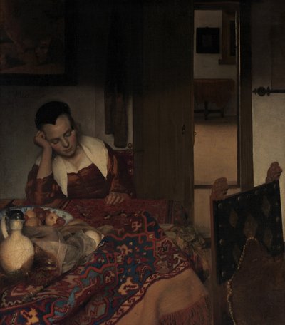 A Maid Spící, ca. 1656-57. od Johannes Vermeer