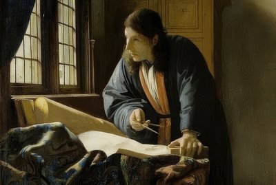Der Geograph (detail). 1669 od Jan Vermeer van Delft
