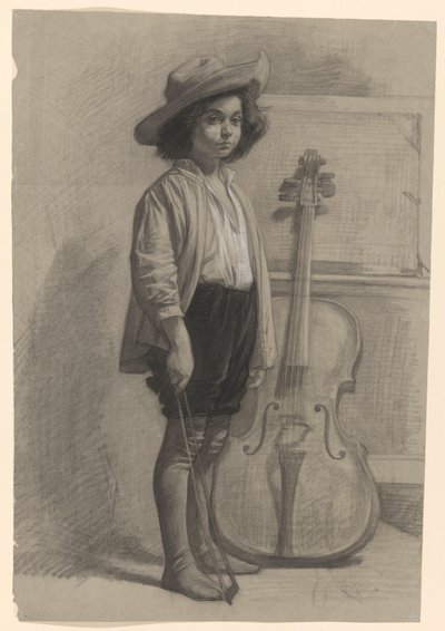 Chlapec stojící u violoncella od Jan Veth