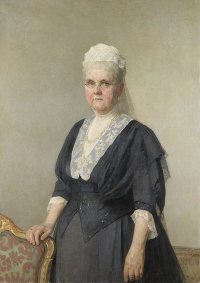 Královna Emma, ​​princezna z Waldeck-Pyrmont. Vdova po králi Vilém III od Jan Veth
