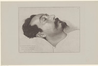 Nicolaas de Roever op zijn doodsbed Tak 12. března roku 18903 Nicholas de Roever odpočíval R.I.P. (název na objektu) od Jan Veth