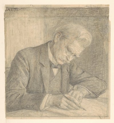 Portrét J. van der Vegta, psaní od Jan Veth