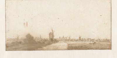 Pohled na město (Leiden?) od Jan Vincentsz. van der Vinne (possibly)