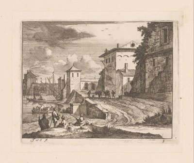 Nábřeží italského přístavu od Jan Vincentsz. van der Vinne