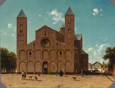 Holandsky: De Mariakerk in Utrecht Kostel svaté Marie v Utrechtu od Jan Weissenbruch