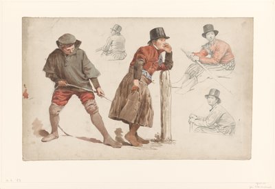 Figurové studie od Jan Weissenbruch