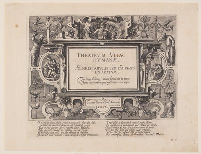 Frontispis z knihy Theatrum Vitae Humanae (Stáří člověka) od Jan Wierix