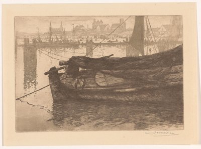 Přístav Scheveningen od Jan Willem Nortier (signed by artist)